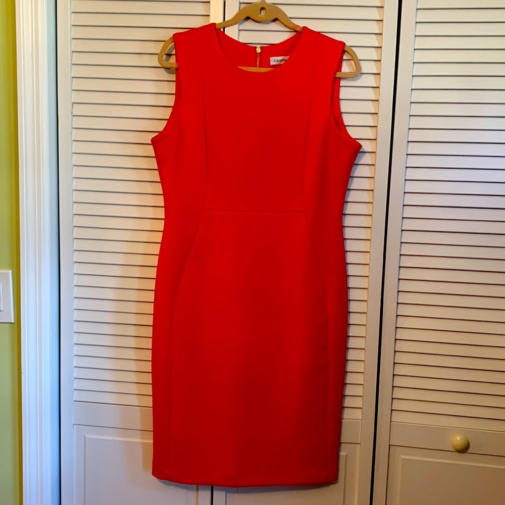 Size 12 Calvin Klein coral dress
